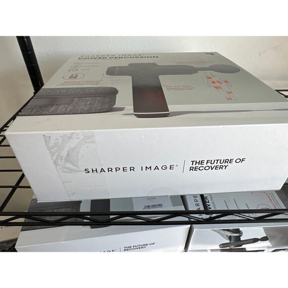 SHARPER IMAGE Power Percussion Deep Tissue Massager  With 6 Attachments - Picture 4 of 6